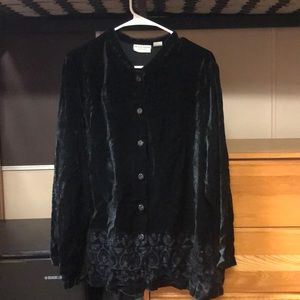 Black Velvet Dress Top